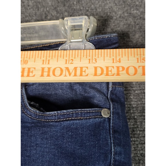 Judy Blue Flare Jeans Frayed Hem Crop Flare‎ Fit Dark Wash Denim Women Sz 5/27 - Picture 11 of 12